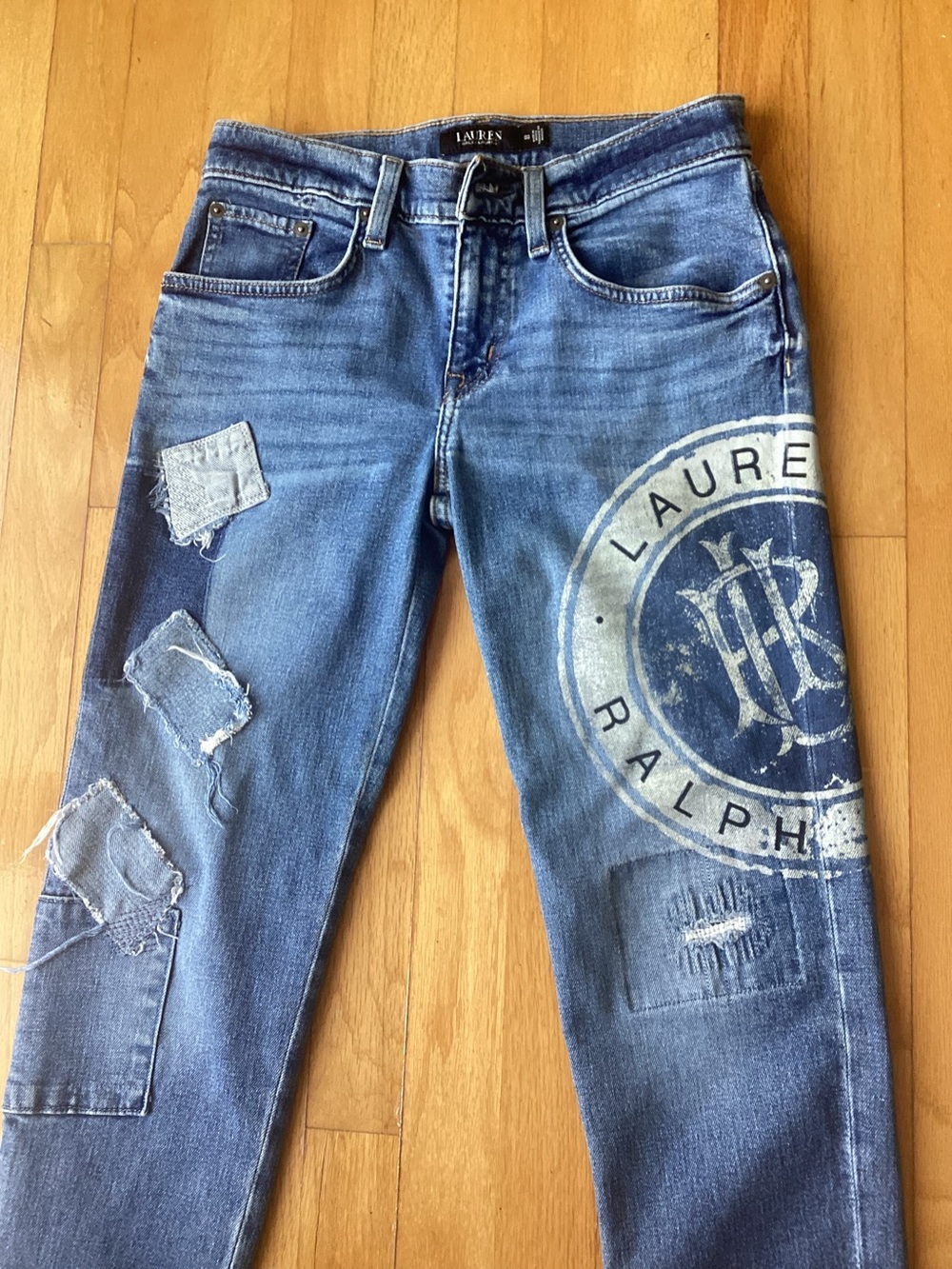 Lauren by Ralph Lauren patchwork jeans size 00